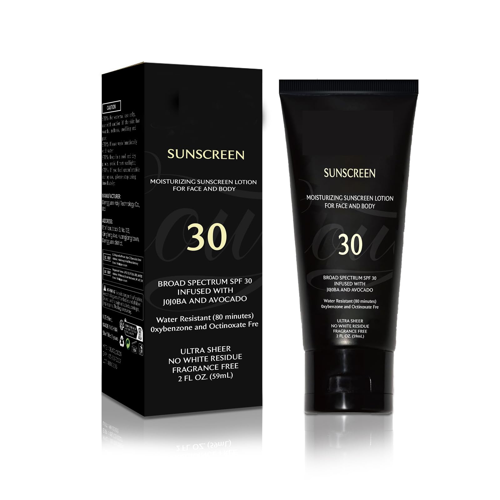 Generic Sunscreen bottle on melanin-rich skin showing SPF 30 protection