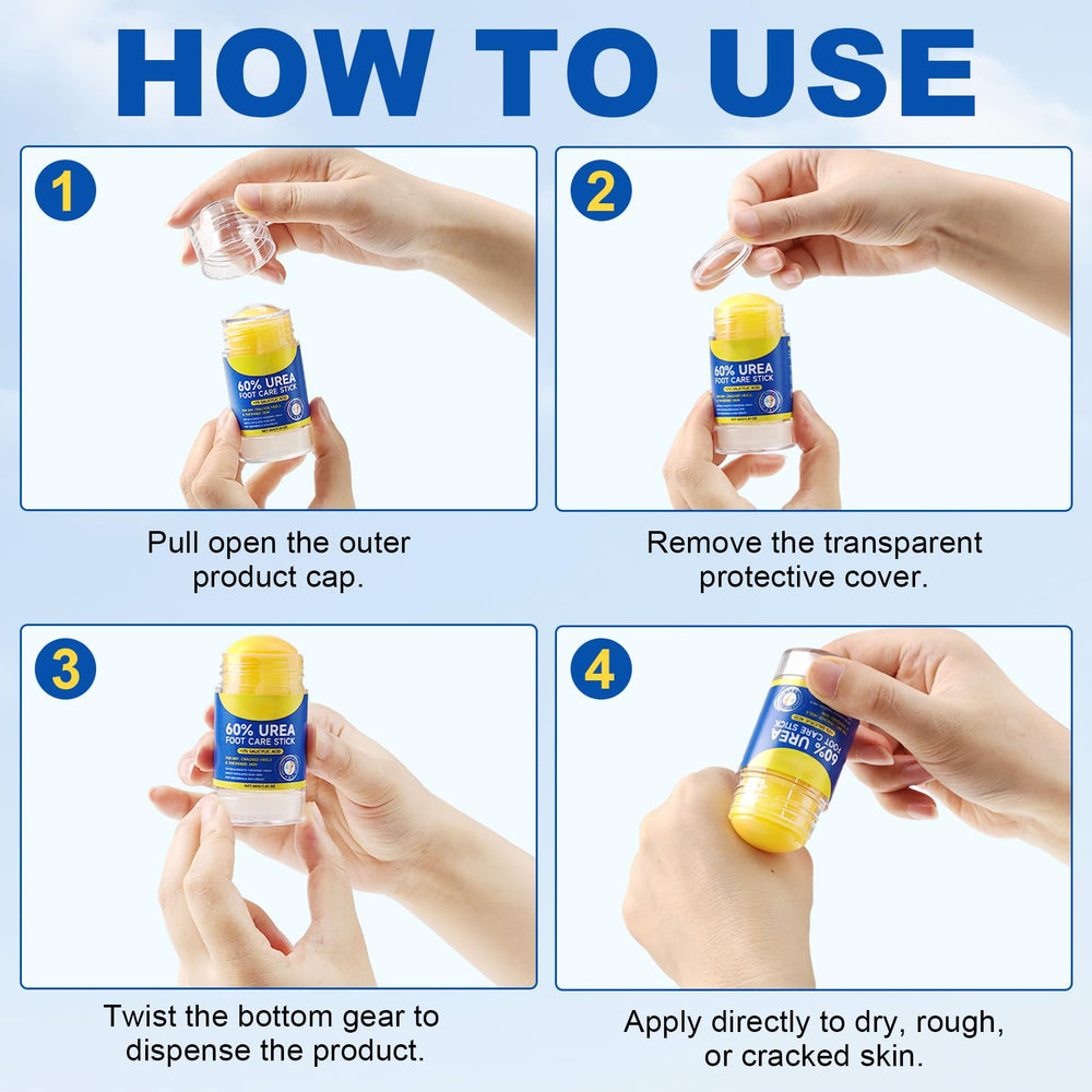Generic Urea 60% Cream Stick forms a 12-hour moisture film on skin.