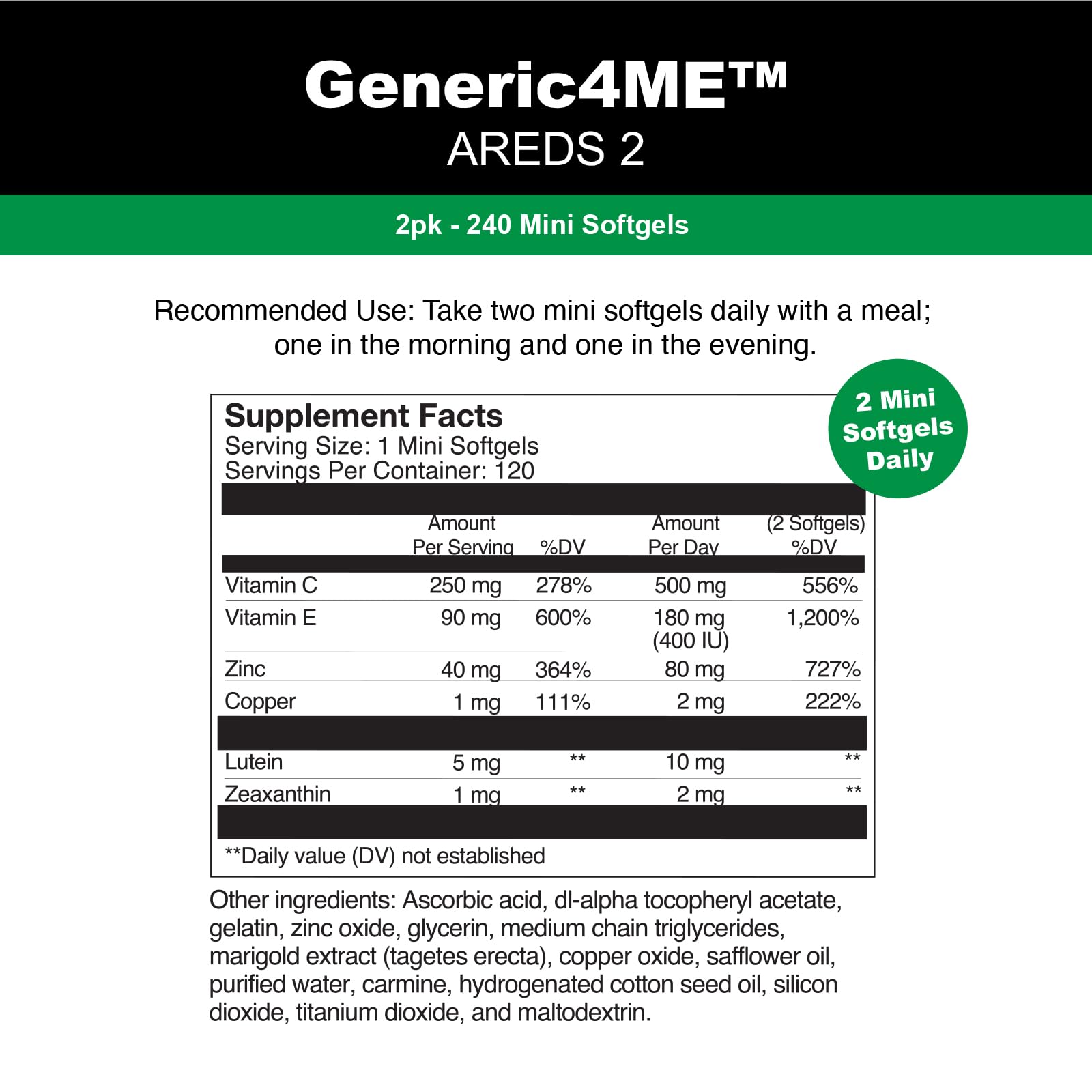 Label indicating gluten free, soy free, and dairy free