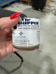 Genesis Wild Yam Cream application scene shows gentle topical use and quick absorption