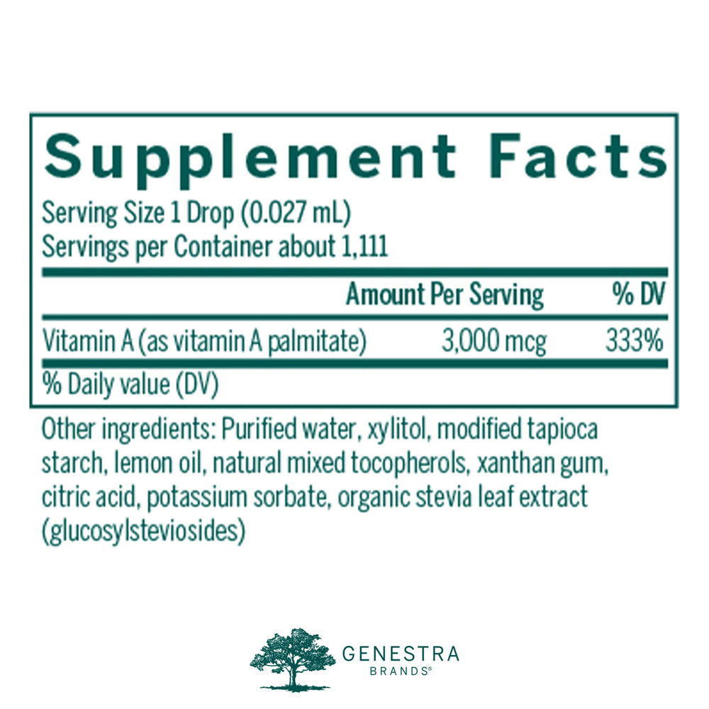 Genestra A-Mulsion 1oz citrus bottle close-up