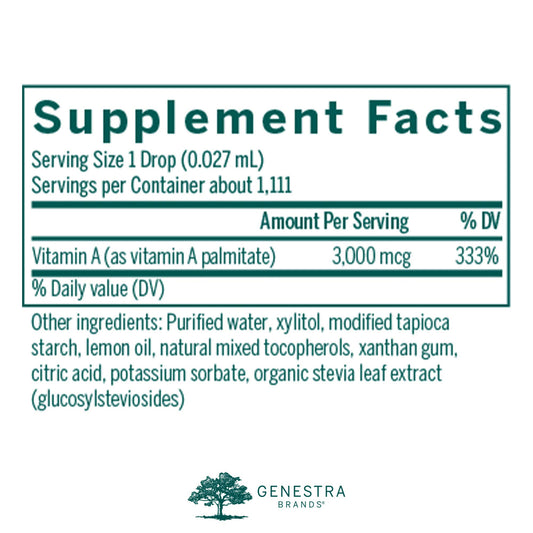 Genestra A-Mulsion 1oz citrus bottle close-up