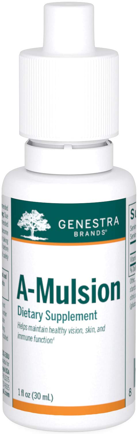 Genestra A-Mulsion Vitamin A liquid citrus front view