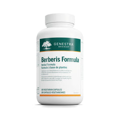Genestra Berberis Formula bottle label with Barberry, Goldenseal, and Oregon Grape