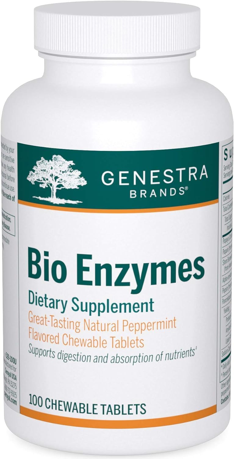 Genestra Bio Enzymes nutrition facts panel