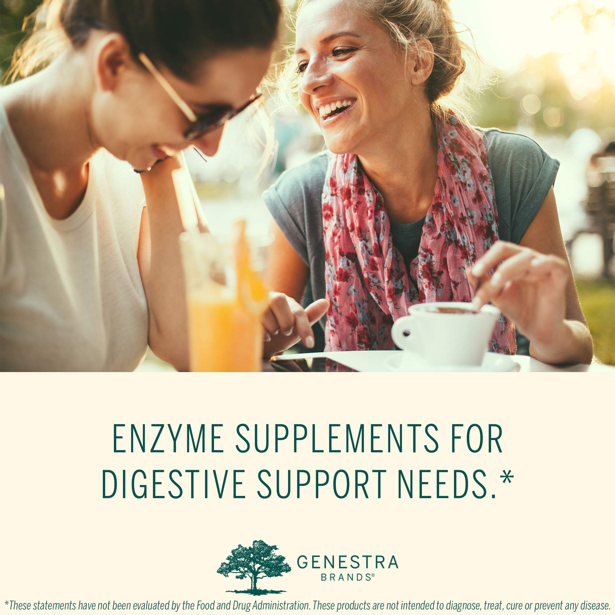Genestra Brands logo with nutraceutical imagery