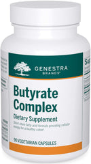 Genestra Brands Butyrate Complex bottle label showing 90 capsules