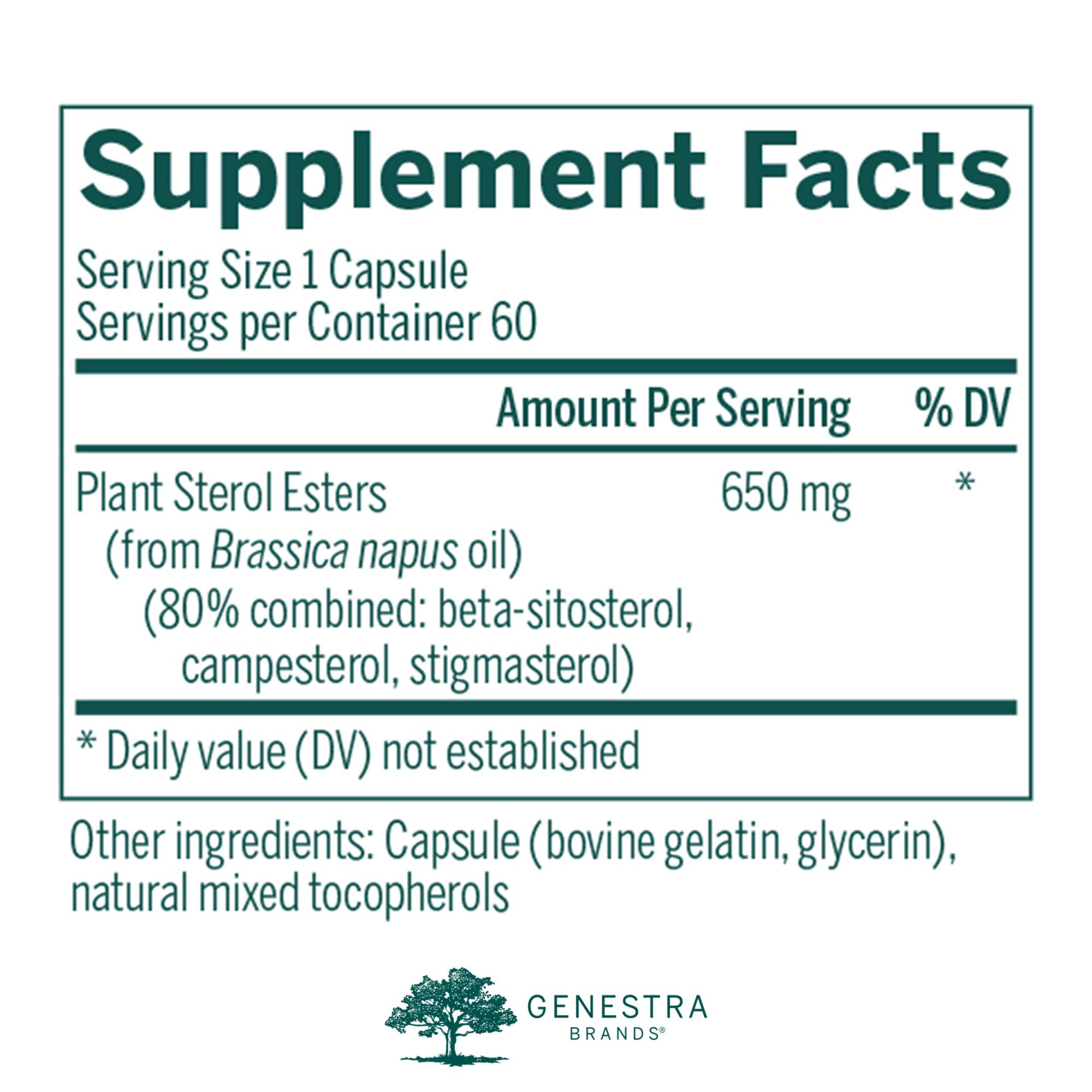 Close-up of Genestra Col-Sterol label
