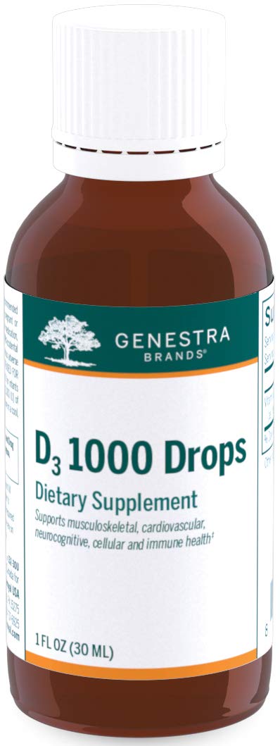 Genestra D3 1000 Drops bottle front view