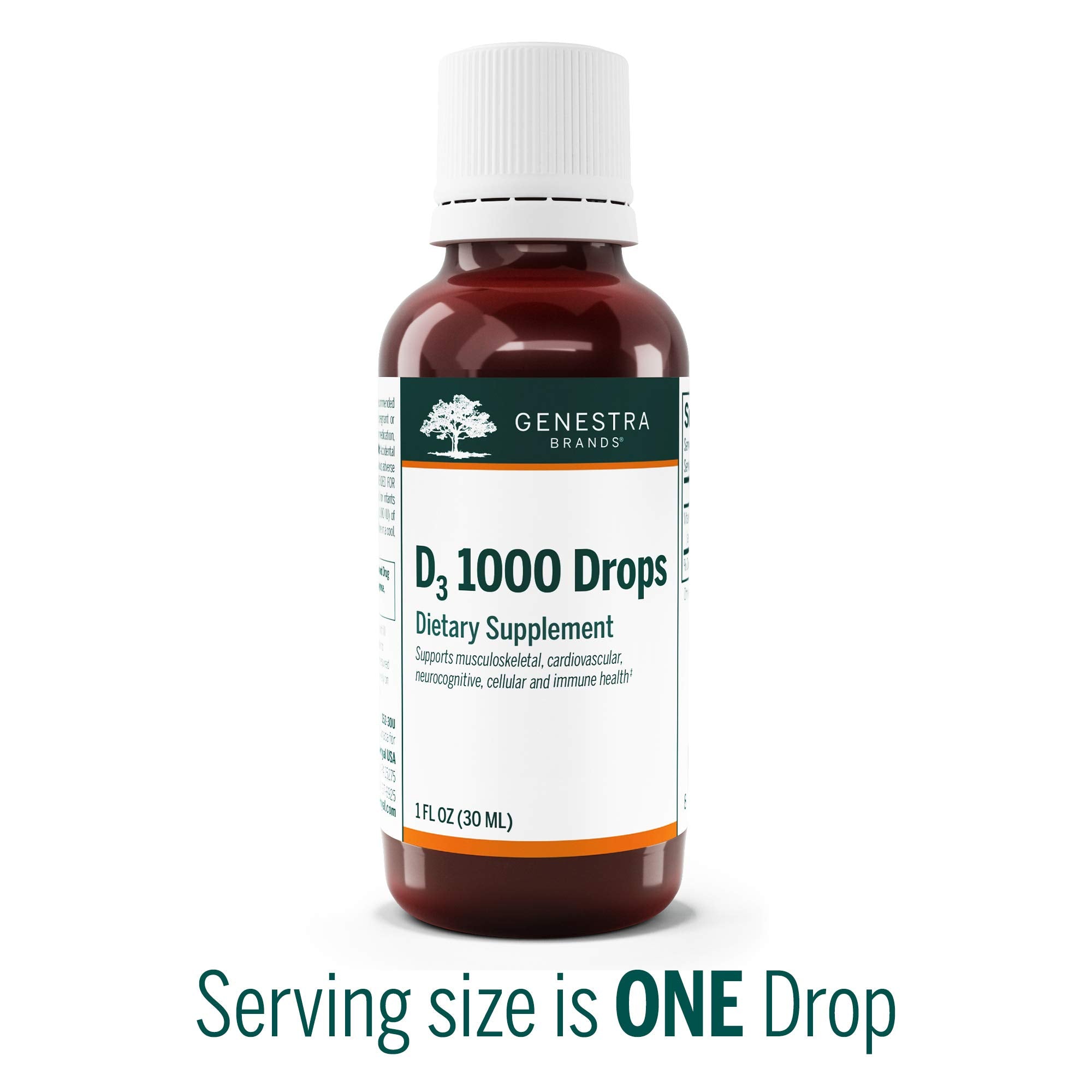 Ingredients for Genestra D3 1000 Drops showing MCT base