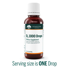 Ingredients for Genestra D3 1000 Drops showing MCT base