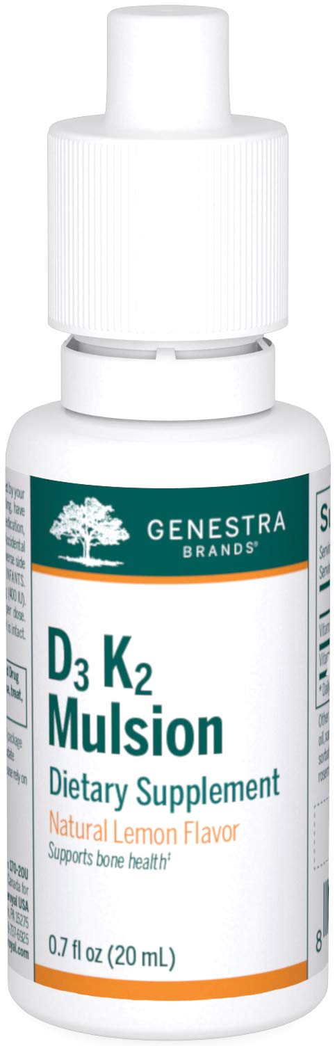 Front view of Genestra D3 K2 Mulsion lemon bottle