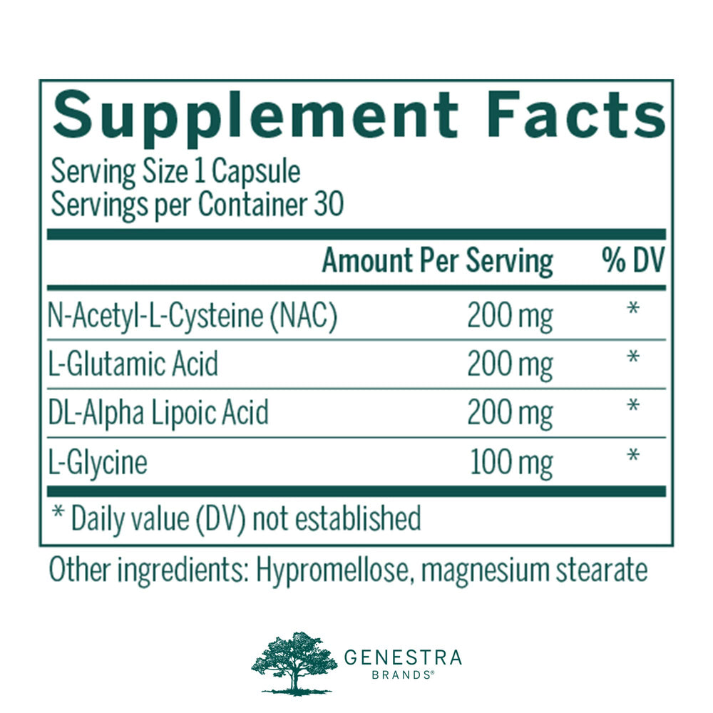 Capsules of Genestra Glutathione Precursors