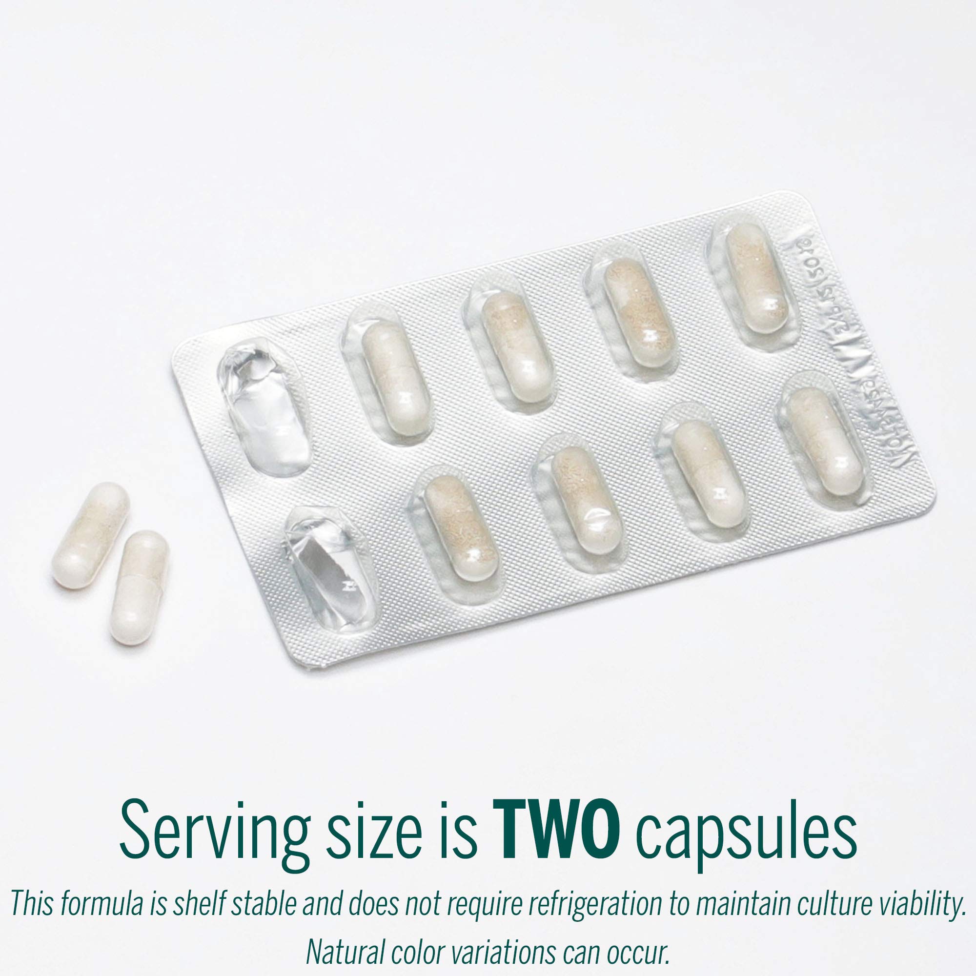 Close-up of HMF Travel probiotic capsule