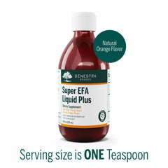 Genestra Super EFA Liquid Plus bottle on white