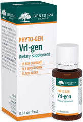 Genestra VRL-GEN bottle label featuring Black Currant and Sea Buckthorn