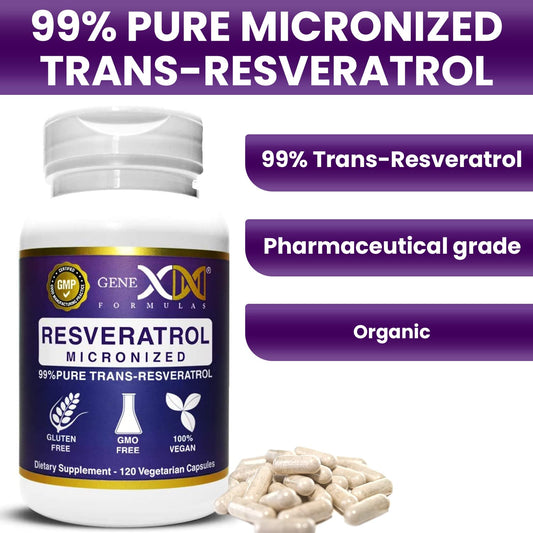 Genex Formulas Trans-Resveratrol packaging front view