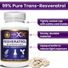 BioPerine close-up on Genex Trans-Resveratrol label