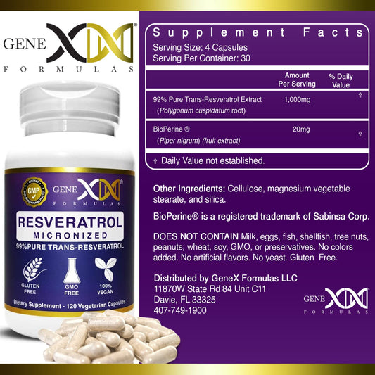 Trans Resveratrol 1000mg capsules close-up