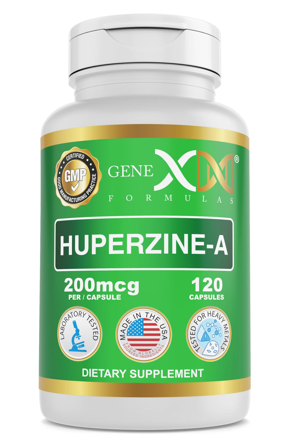 Genex Huperzine A bottle with 120 capsules