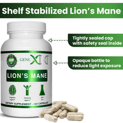 Genex Lions Mane 3 Pack dietary information
