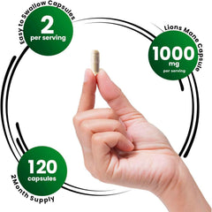 Genex Lions Mane capsules in a 120-count bottle