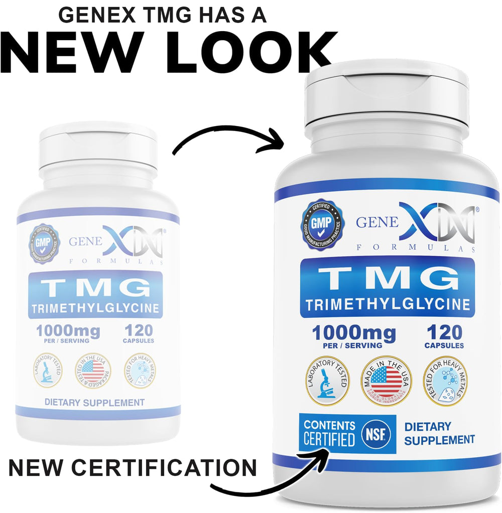 Genex TMG 1000mg nutrition facts label