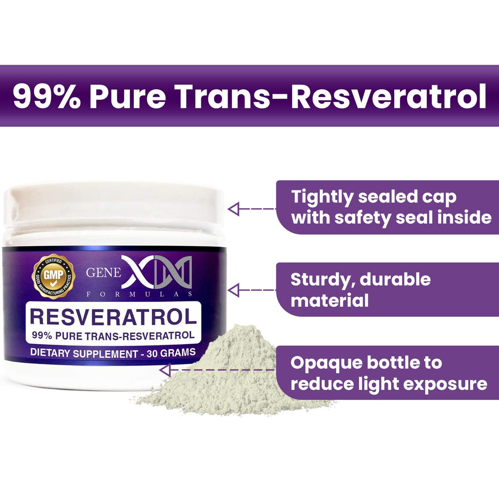 Macro close-up of micronized Resveratrol powder