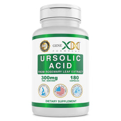 Genex Ursolic Acid 300mg bottle with capsules front