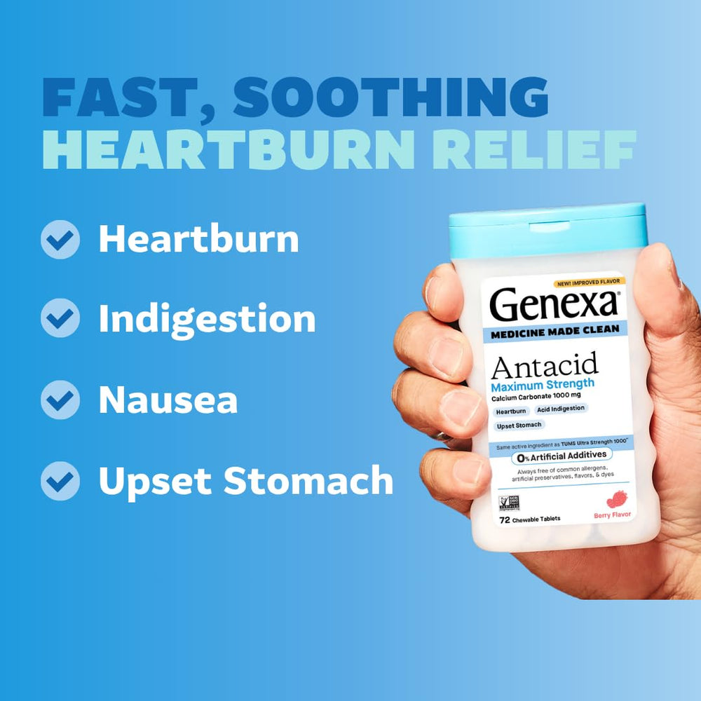 Genexa Adult Clean Acetaminophen tablets provide smooth relief for headaches.