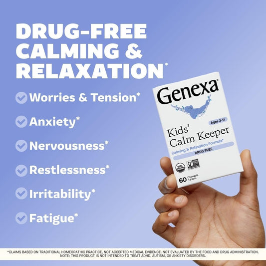 Close-up of Genexa Kid's Calm Keeper label