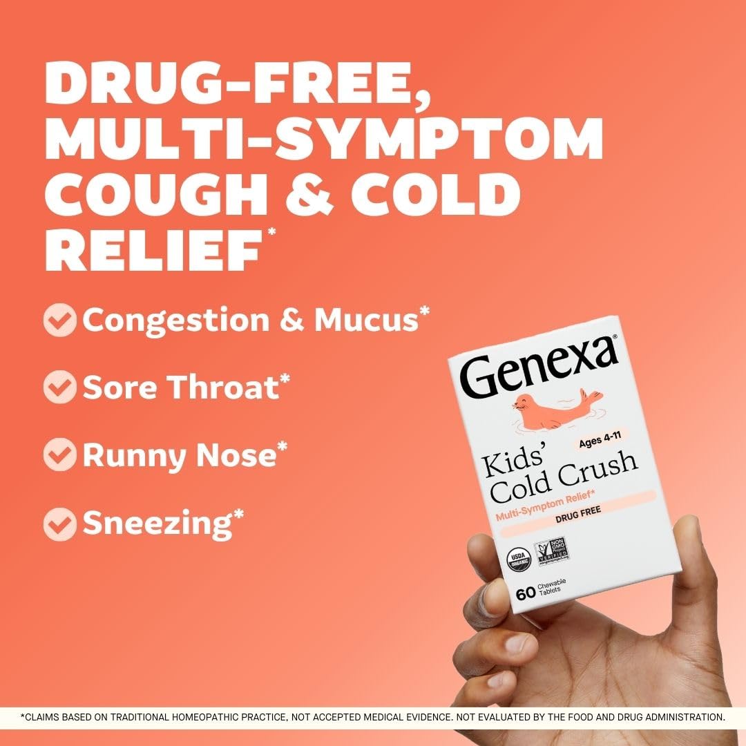 Front packaging of Genexa Kids Cold Crush