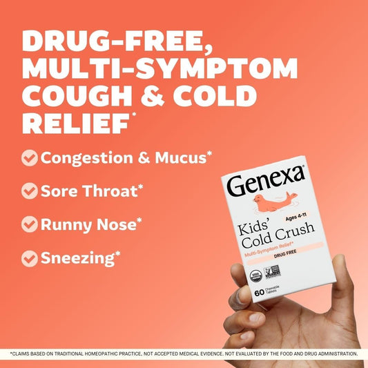 Front packaging of Genexa Kids Cold Crush
