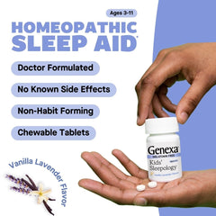 Genexa Sleepology packaging highlights organic, non-GMO formula.