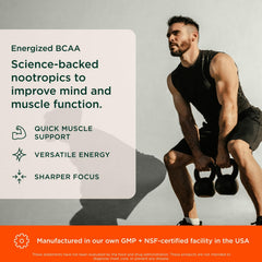 Graphic illustrating Cognizin and BCAA ingredients