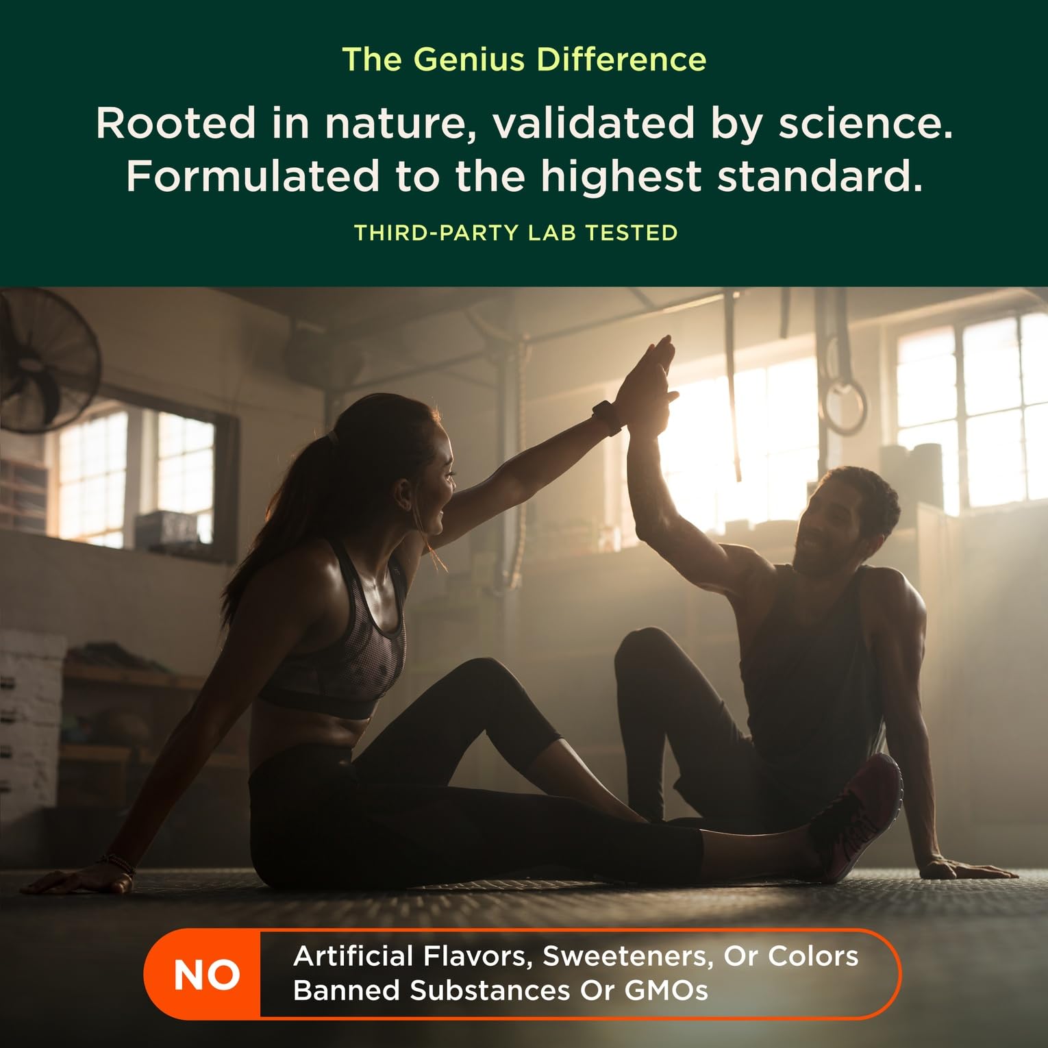 Packaging box highlighting hormone support benefits for men and women.
