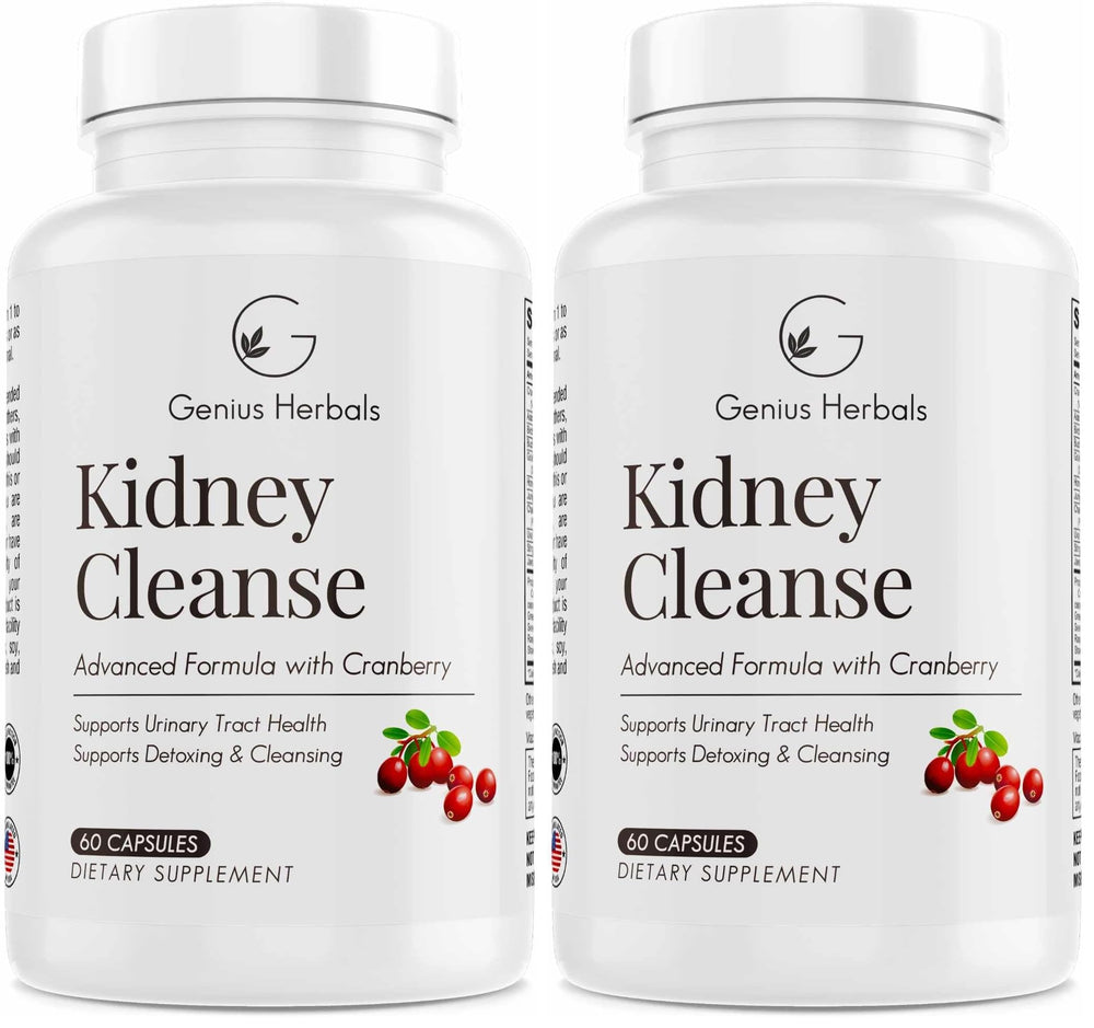 Genius Herbals Kidney Cleanse bottle and label