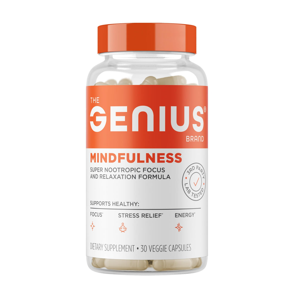 Genius Mindfulness bottle with capsules
