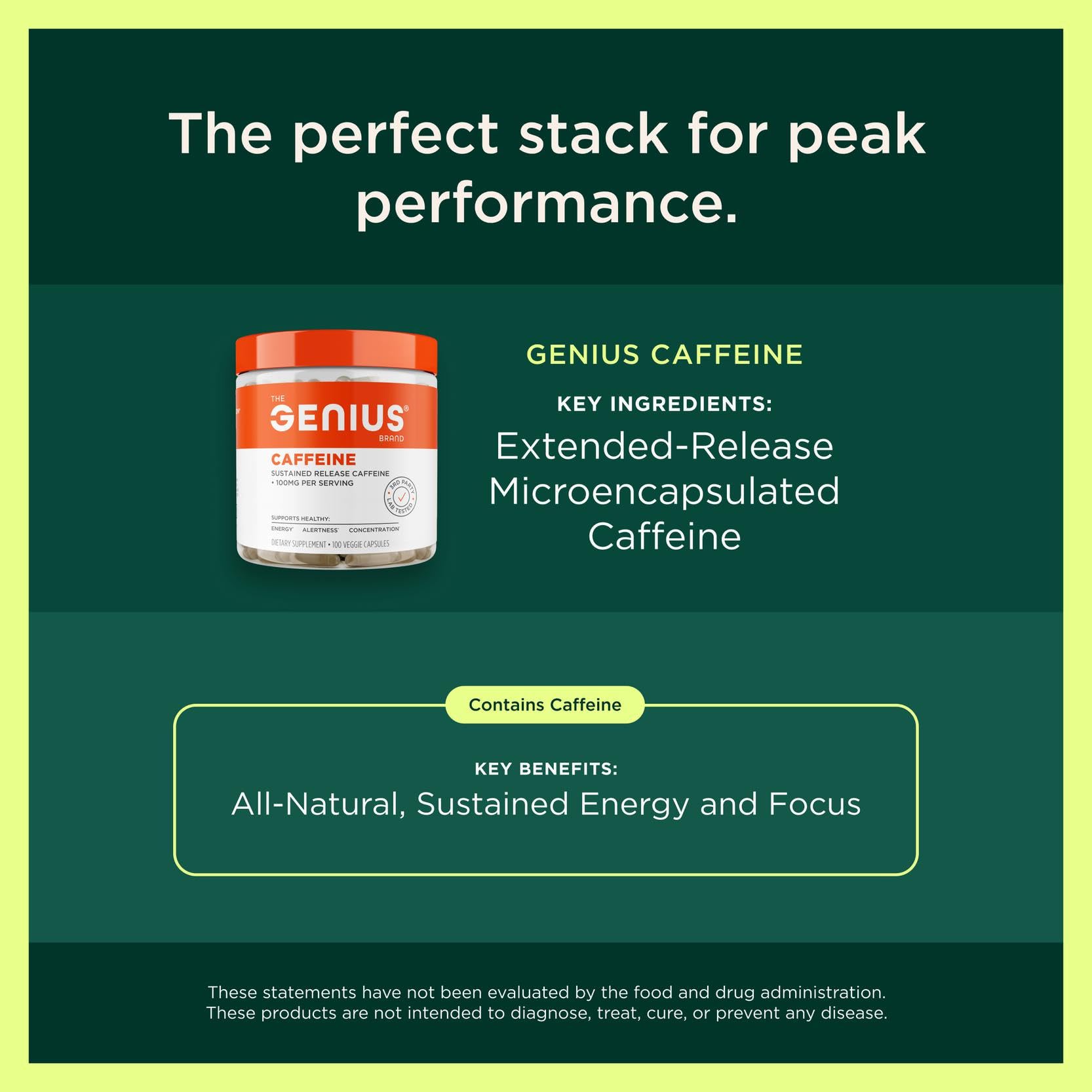 Unflavored energy formula with no jittery caffeine