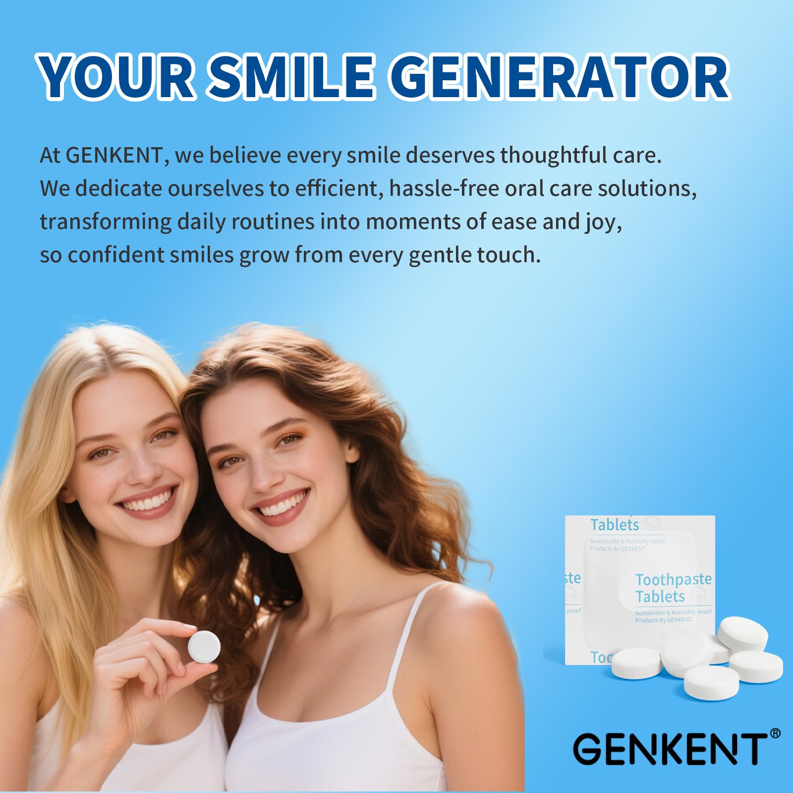 Family-friendly toothpaste tablets for home, gym, and travel