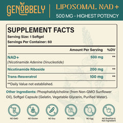 Nicotinamide Riboside 200 mg panel for NAD+ boost