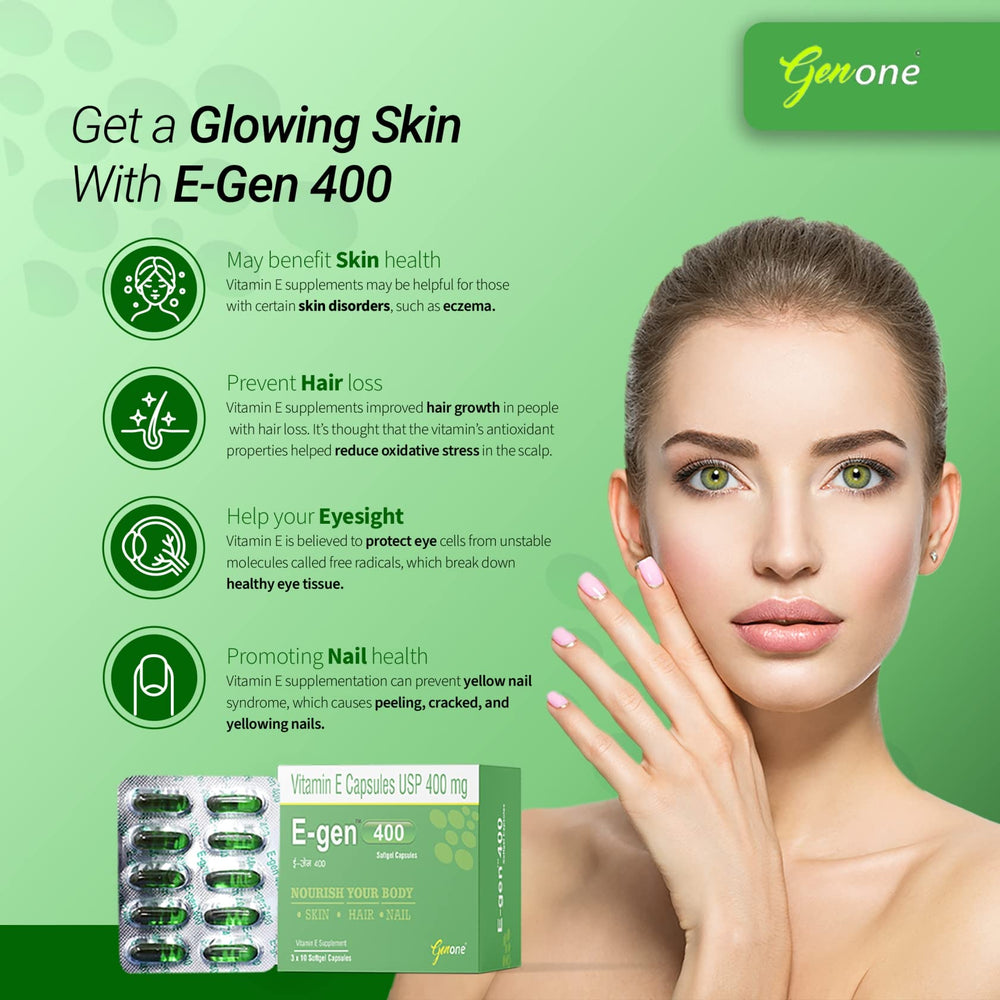 Healthy hair and skin nutrition with Genone E-Gen 400