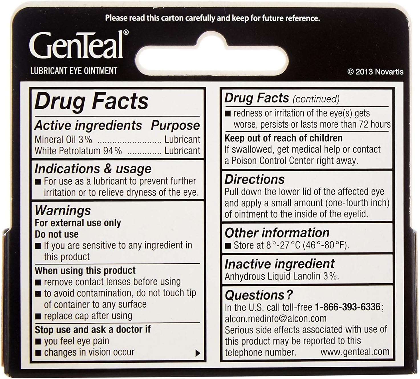 Genteal Tears Night-Time Ointment tubes closeup highlights moisturizing lubrication for overnight dry eye relief.