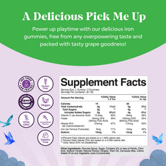 Close-up of gentle iron gummies for kids
