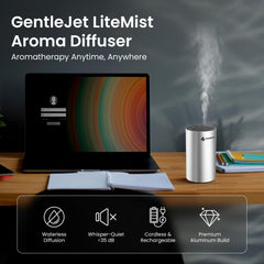 Close-up of aluminum shell on LiteMist diffuser