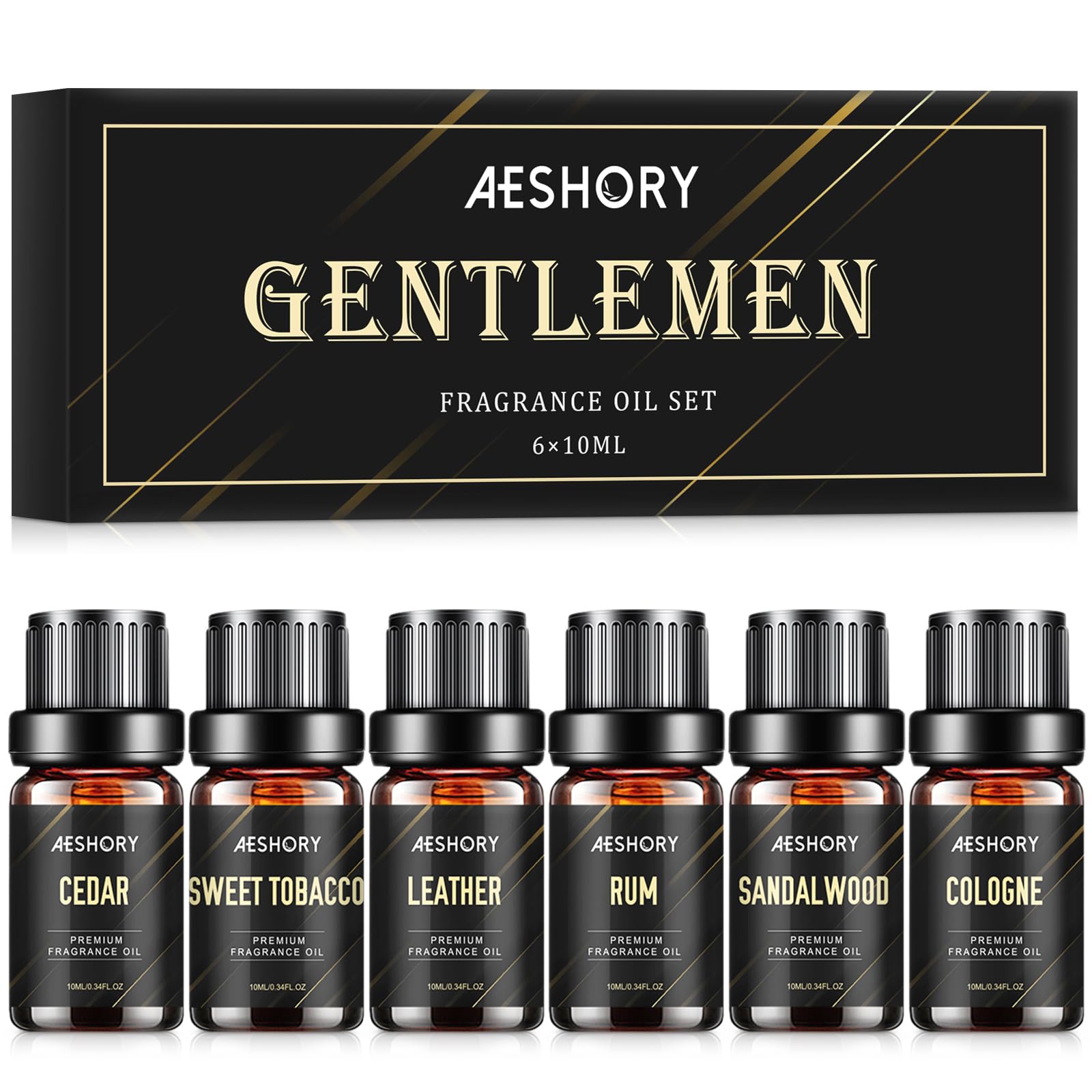 Gift box of Gentlemen's Essential Oils Set with 6 vials