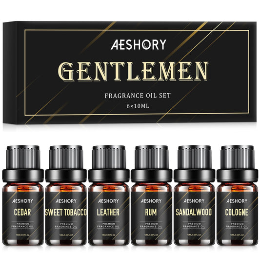 Gift box of Gentlemen's Essential Oils Set with 6 vials