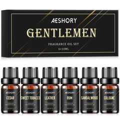 Gift box of Gentlemen's Essential Oils Set with 6 vials