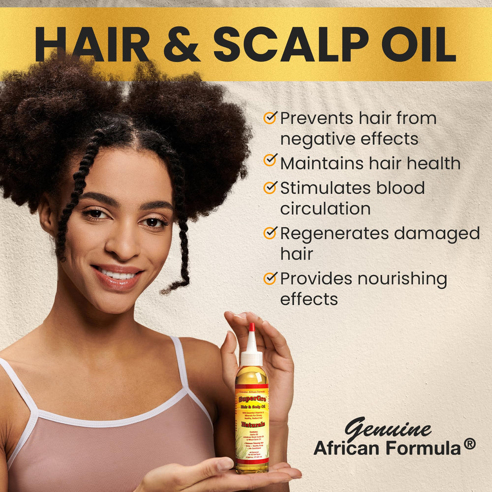 Scalp massage scene with SuperGro oil for hydration