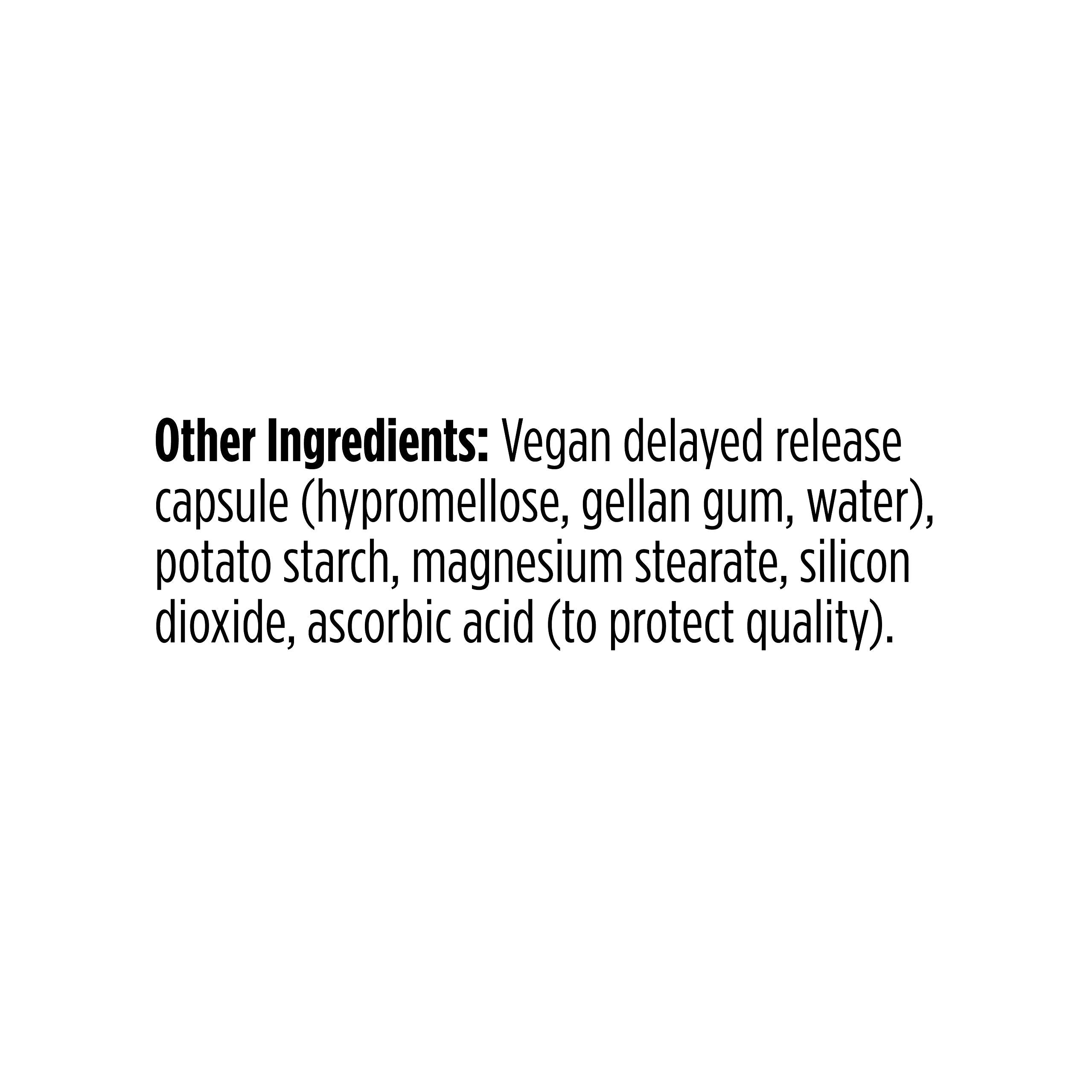 Nutrition facts and ingredients label for Genuine Health Probiotics